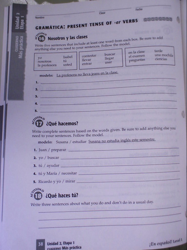 Bestseller Spanish Vista Answers